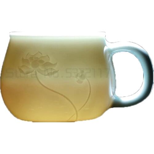Chinese Unique Porcealin Tea Set Ancient Writing Engraved Tea Mug With Filter Ceramic Coffee Cup Water Cup