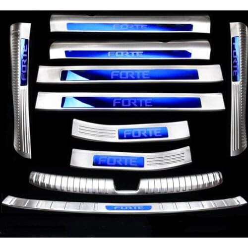 For Kia Forte 2018 2019 stainless steel threshold bar trunk threshold guard shield anti-scratch protection car accessories