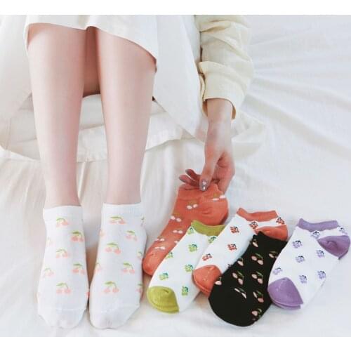 Womens socks cartoon animals cute ankle short casual girls ladies fun and comfortable cotton socks 1 pair of Christmas gifts