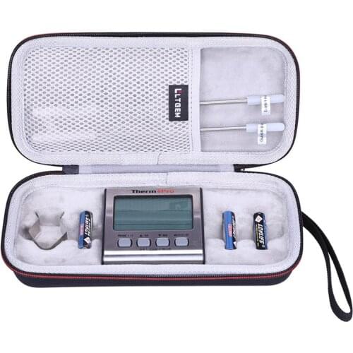 LTGEM EVA Hard Case for Thermopro TP-17 Dual Probe Digital Cooking Meat Thermometer Large LCD Backlight Food Grill Thermometer