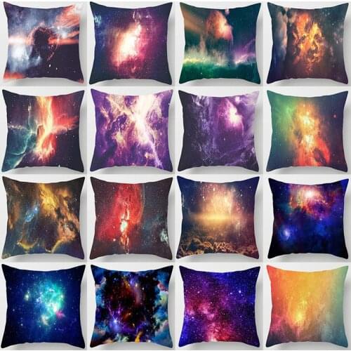 1pcs Galaxy Star Style Cushion Cover Universe Pillowcases Home Decorative Colorful Pillow Cover for Sofa Car Backyard Seat