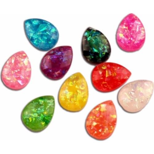100Pcs Mixed Resin Bling Drop Decoration Crafts Beads Flatback Cabochon Kawaii Embellishments For Scrapbooking DIY Accessories
