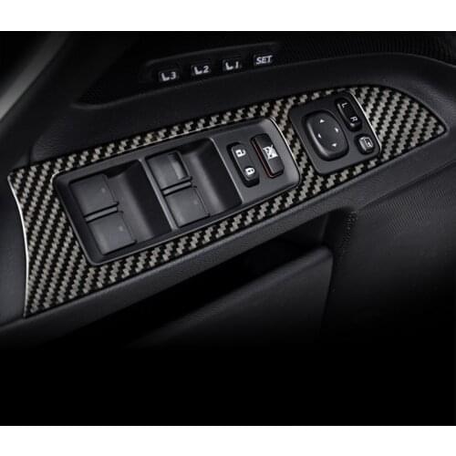 4pcs/set Car Window Lift Control Frame Panel Trim Cover Carbon Fiber for lexus IS250 300 350C 2006 2007 2008 2009 2010 2011 2012