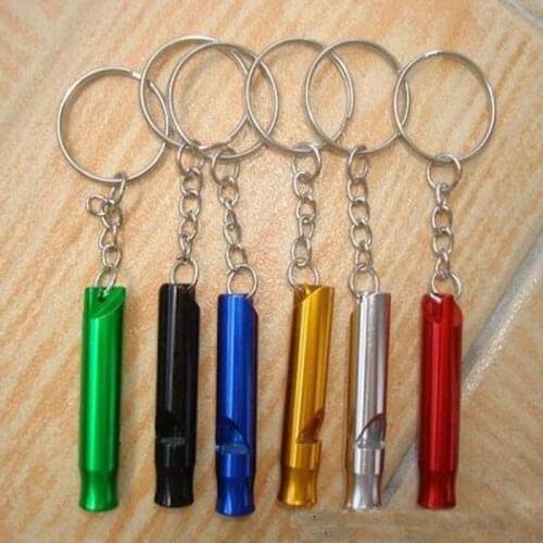 7pcs Survival Whistle Keychain For Camping Hiking Portable Compass Camping Whistle Tool Aluminum Emergency Gear Outdoor Tool New