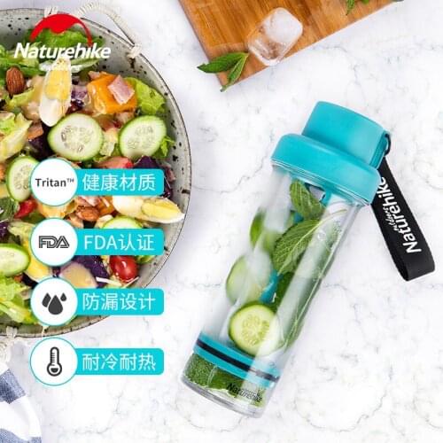 Naturehike 400ml Infuser Water Bottle plastic Fruit infusion adult Kids Drink Outdoor Sports bottle Juice lemon Portable Kettle