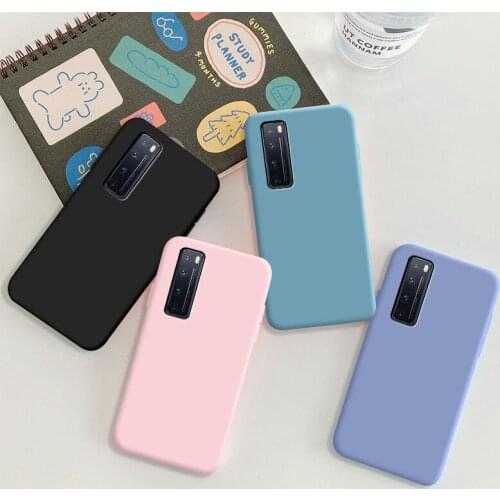 Case For Huawei Nova 7 Pro Case Soft TPU Silicone Case Solid Color Protective Phone Shell For Huawei Nova 7 Pro Back Cover Cases