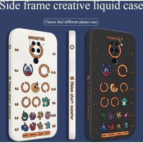 Pattern Eye Chart Phone Case For Xiaomi Redmi Note 10 10S 9T 9 8 7 Pro MAX Redmi 9 9A K40 K40pro K30 K20 Liquid Silicone Cover
