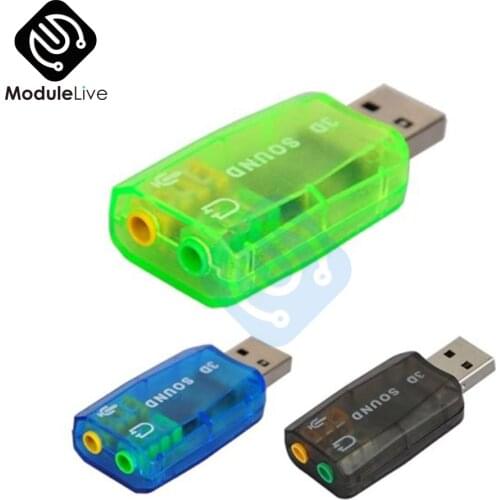 Diymore CM108 Chipset USB 2.0 To 3D Audio Sound Card Adapter Virtual 5.1 Channel Class-B Power Amplifier For Microphone Headset