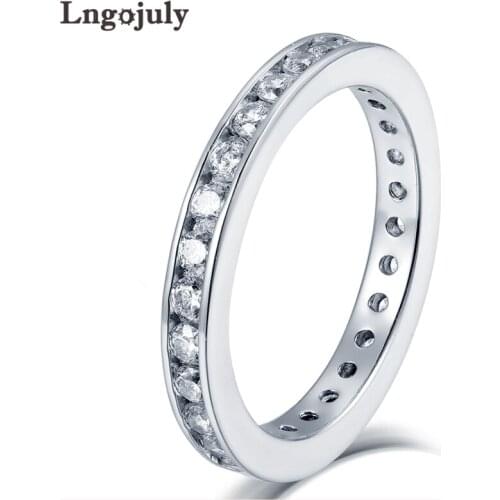 Fine Jewelry Ring For Women 925 Sterling Silver Ring Zircon Wedding Party Bride Rings For Women Silver 925 Jewelry Gifts