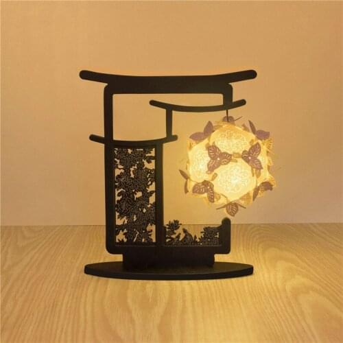 Creative Desk lamp DIY Paper Lantern Childrens Educational Toys Bedside Lamp Holiday Gifts Home Decoration
