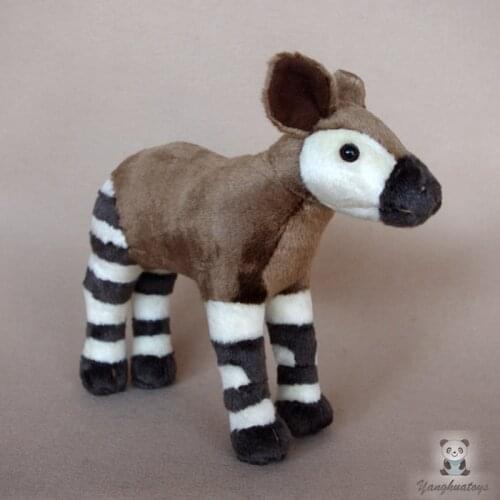 Stuffed Animal Toy Wild Real Life Okapi Doll Giraffe Kids Plush Toys Dolls Gift Rare Zebra Dolls