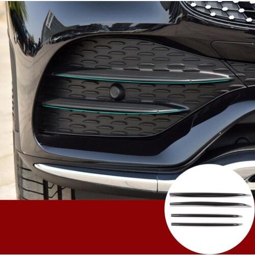 Car Exterior Accessories For Mercedes Benz GLC Class X253 2020 ABS plastic Front Lamp Decoration Strips Trim Accessories 3 Color