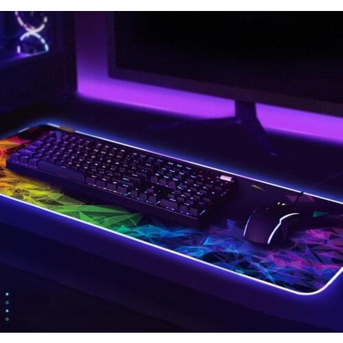 Anti-slip Large Rubber Base Colorful Luminous RGB Gaming LED Mouse Pad Mat for Computer