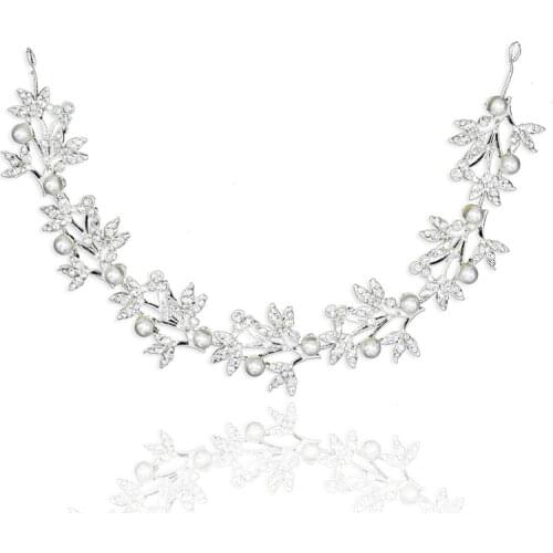 Leaf Headband Baroque Bridal Hairbands Crown Headpiece Headdress Wedding Hair Accessories Bride Tiara Jewelry