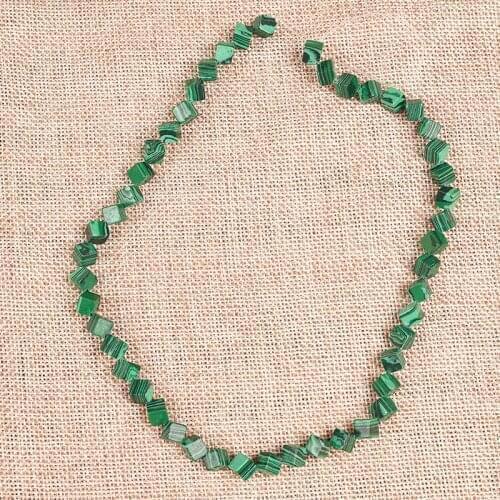 One kind of Bead size is basically the same and Four -sided malachite 6*6*6 MM green Synthesis Malachite loose beads
