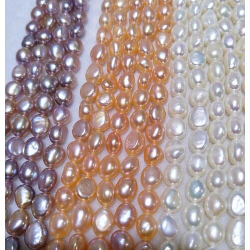 MADALENA SARARA AA Freshwater Pearl Necklace 6-7mm Baroque Pearl Strand Fine Lubster DIY Beaded Making 100% Guarantee