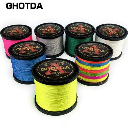 GHOTDA Braid Fishing Line 8 Strands 4 Strands 1000/500/300M Multifilament 8/4 Threads PE Strong Smooth Fishing Line 10-80LB