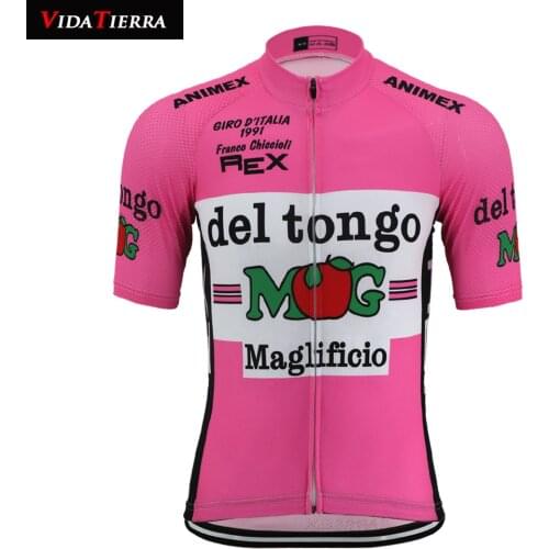Pink 2019 VIDATIERRA MEN cycling jersey mtb jersey go pro classic can custom pro racing team short sleeve Lovely lucky cool