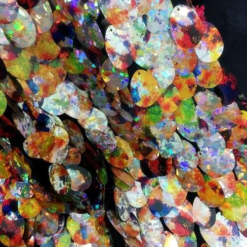 Symphony DIAMOND BLING laser Embroidery Sequin Fabric for patchwork Designer DIY Dress Mesh Sequins Fabric Tissus Au Metre