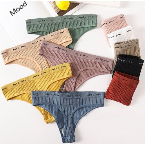 Panties Thongs Seamless Tangas Women Sexy Female G-String T-Back Letter Underpants Soft Lingerie Briefs Lingerie Underwear Women