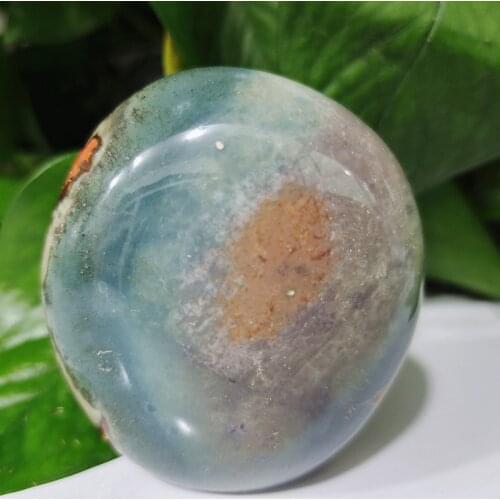 100% Natural Marine stone decorations flame decorated stone ice cream feng shui crystal Healing stones and crystals