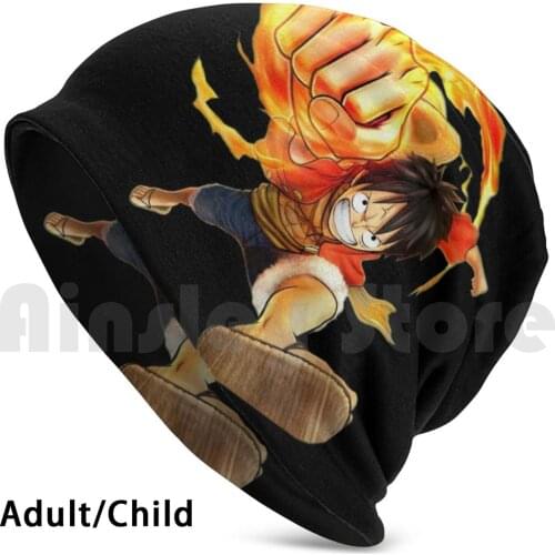 Angry Luffy Shirt Beanies Knit Hat Hip Hop Luffy Anime Zoro Manga Nami Usopp Chopper Pirates