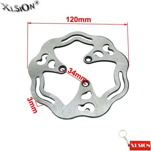 XLSION Aftermarket 120mm Brake Disc Rotor For 2 Stroke 33cc 43cc 49cc Gas / Electric Scooter Pocket Bike