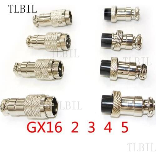 GX16-2/3/4/5 Aviation Plug Male And Female Pin Connector Circular Connectors Socket Plug GX16 Diameter 16mm