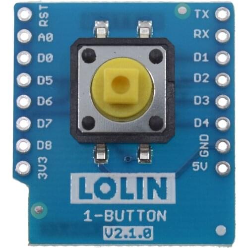 1-Button Shield V2.1.0 for LOLIN (WEMOS) D1 mini button
