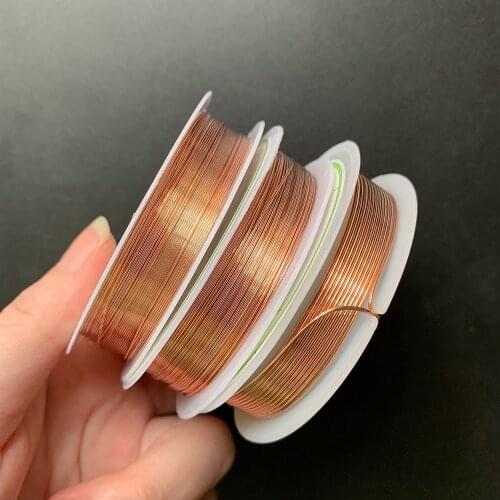 1 Roll Copper Wire 0.4/0.5/0.8mm for Jewelry Making Findings Components Diy Bracelet Pendant Necklace Accessories