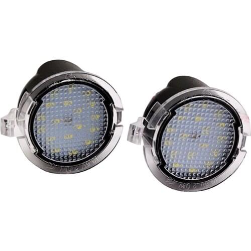 2Pcs/Set License Plate Light For Ford Explorer 2011-2017 Flex SEL 2013-2017 LED Light For Car License Number Plate Light Lamp