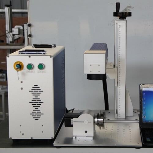 2020 Hot Sell Fiber Laser Marking Machine With Rotary 20W 30W Raycus Metal Engraving Machine Discount Price