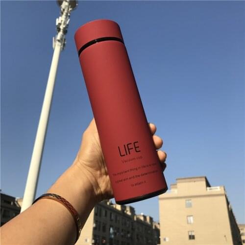 500ML Vacuum Flask Hot Water Thermos Tea With Filter Stainless Steel 304 Sport Thermal Cup Coffee Mug Tea Bottle Office Business