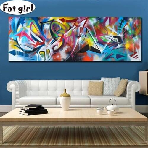 Diamond Painting Abstract art painting 5D DIY embroidery Mosaic full square round Handmade hobby cross stitch Modern Decor kit