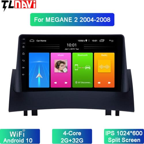 Car Radio 9 Inch For Renault Megane 2 2004 2005-2008 Android 10 Multimedia Player GPS Navigation