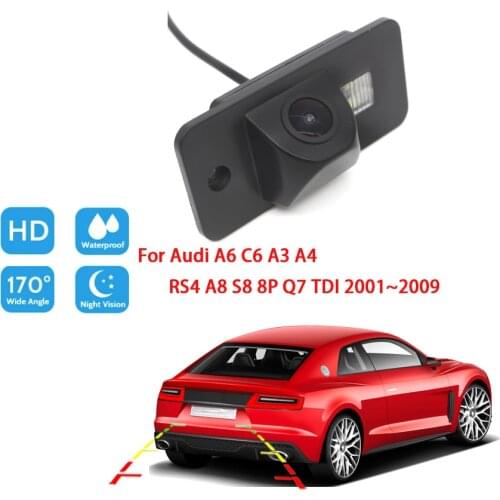 Car Rear View Reverse Parking Camera For Audi A1 A3 A4 A5 A6 RS4 TT Q5 Q7 For Volkswagen Passat R3 CCD full HD high quality RCA