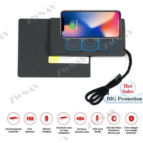QI Car Wireless Charger For Audi A4L/A5 2017-2018 for Iphone 11 Pro XR for Huawei P30 for Samsung Infrared Sensor Phone Holder