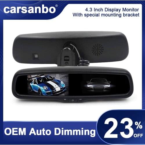 4.3 Inch Car Monitor Auto Dimming And Anti-glare Function TFT LCD Color Screen Car Rearview Mirror Monitor Parking Lot Monitor