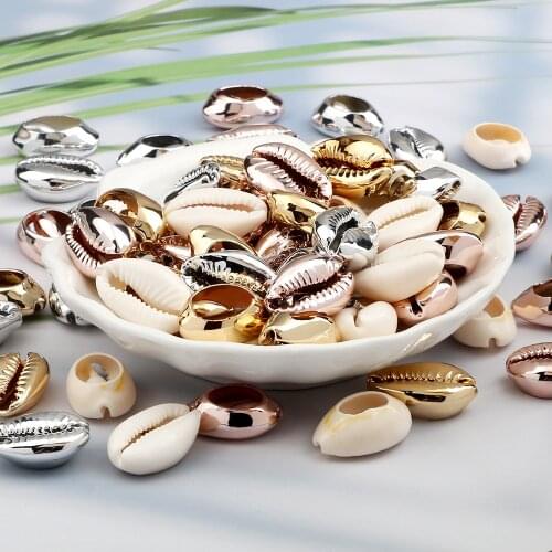 20-50Pcs Electroplated Shell Beads Color Couch Beads For Diy Jewelry Necklace Bracelet Anklet Earring Making Craft Accessories