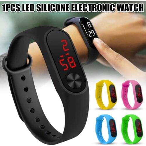 Silicone Wrist Watch for Men and Women Electronic Candy Colors Watches LED Casual Sports Watch LXH