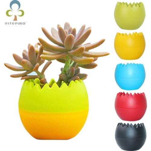 2pcs/lot 7.5*7.5cm Flower Pots Mini Flowerpot Garden Unbreakable Plastic Nursery Pots for Succulent Plants GYH