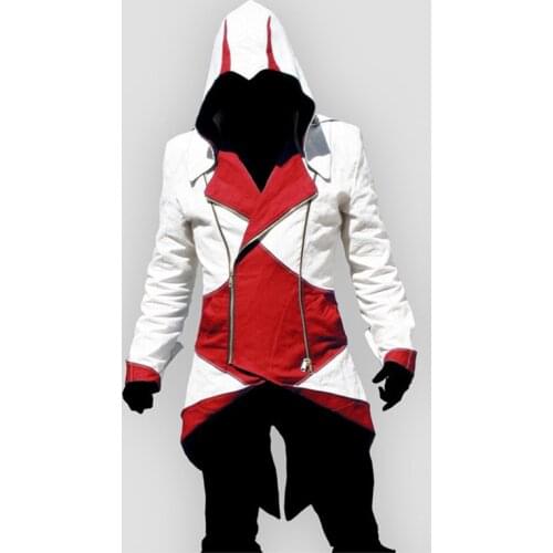 Adult Men Women Edward Assassins Creed Cosplay Costume jacket Hooded Men Coats Outwear Halloween Costume