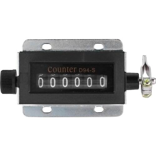 D94-S 6 Digit Resettable Mechanical Pulling Counter Digital Rolling Wheel Counter Mechanical Length Meter Roller Counter Tools