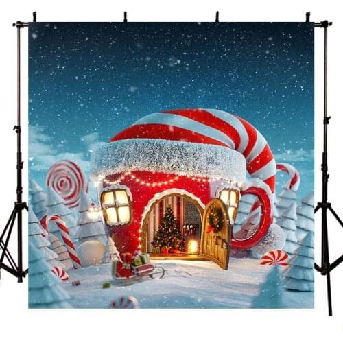 Photography Backdrop Baby Shower Newborn Hat House Candy Photo Background Photo Studio Photobooth Christmas Decoration for Home