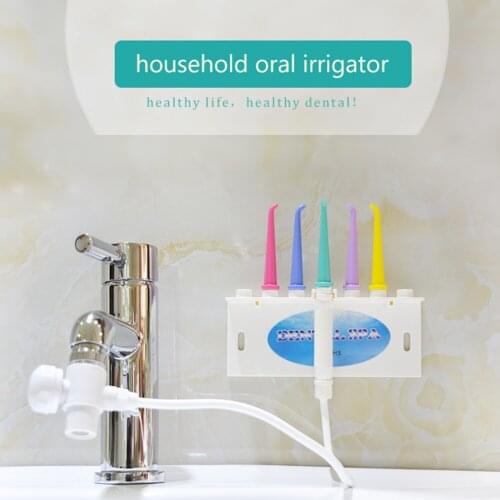 Faucet Water Jet Dental Flosser Oral Irrigator Floss Tooth Cleaner Nozzle Irrigator Dental Pick Oral Irrigation Teeth Cleaning