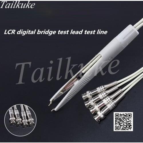 LCR digital bridge connecting line universal four terminal test line SMD patch test clip Kelvin test pen tweezers