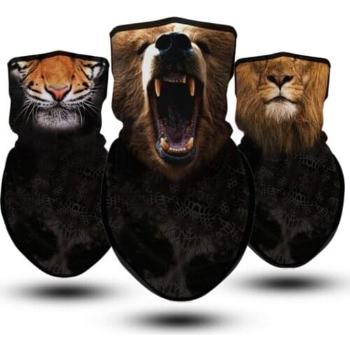 Animal Funny Bear Lion Tiger Cosplay Face Mask Neck Scarf Masks Bandana Headband Balaclava