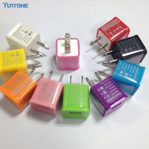 Wholesale White 5V 1A US Plug Portable USB Home Power Travel Adapter Wall Charger for Mobile Phone 200pcs/lot