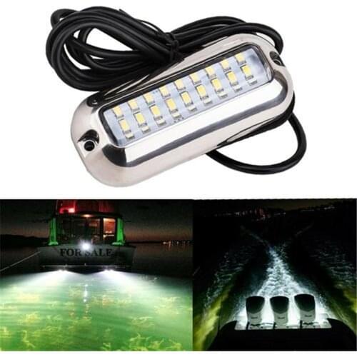 BLUE 27 LED Underwater BOAT/MARINE Transom LIGHT 316 Stainless Steel Pontoon 50W Boat Accessories Marine Yacht Led Marine Boat