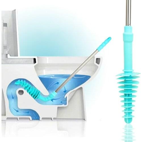 Piston toilet dredge Long-handled Toilet Plungers household kitchen bathroom sink sewer pipe block dredger tool mx7041117